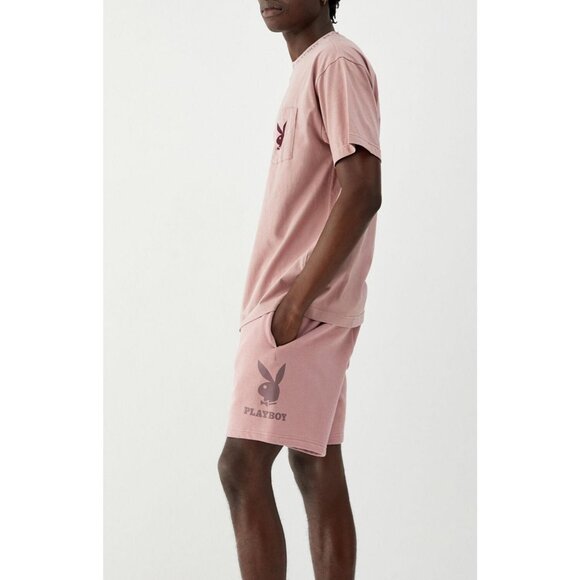 Playboy Bunny M Mauve Crewneck Short Sleeves T-Shirt - Picture 12 of 13